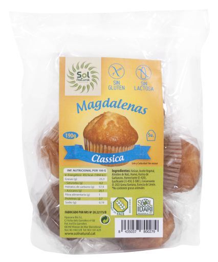 Sol Natural Klassieke Cupcakes 5 Stuks 190 gr