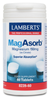 Lamberts MagAsorb biologisch beschikbare magnesiumtabletten 150 mg