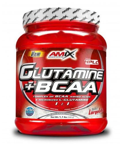Amix Glutamine + BCAA 500 gr Bosvrucht