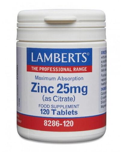 Lamberts Zink 25 mg Dagelijkse minerale inname 120 tabletten
