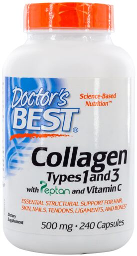 Collageentypes 1 en 3 met peptaan 500 mg 240 capsules