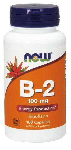 Vitamine B-2 Riboflavine 100 mg 100 Capsules
