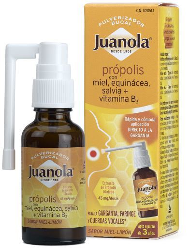 Juanola Propolis Mondspray met Honing, Echinacea, Salie en Vitamine B3