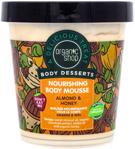 Organic Shop Voedende lichaamsmousse met amandel en honing 450 ml