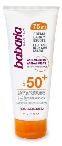 Babaria Rozenbottel Zonne Gezichtscr&egrave;me SPF50+ 75 ml