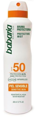 Babaria Zonnebrand Mist voor Gevoelige Huid SPF50 200 ml
