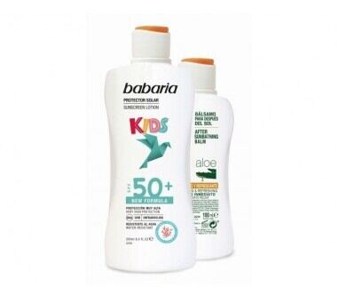 Babaria Zonnebrandmelk voor kinderen SPF 50+ 200 ml + After Sun 100 ml