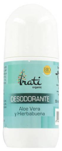 Irati Organic Deodorant van Alo&euml; Vera met Pepermunt in Roll on