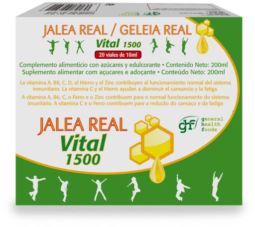 GHF Vital Royal Jelly 1500 Volwassenen 10 ml 20 Ampullen