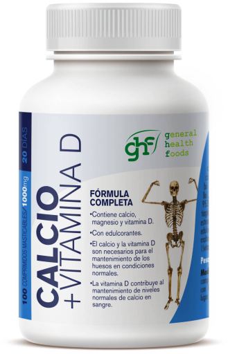 GHF Calcium + Vitamine D kauwtabletten 100 Tabletten 1 gr