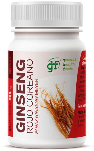 GHF Koreaanse Rode Ginseng 60 Plantaardige Capsules 500 mg