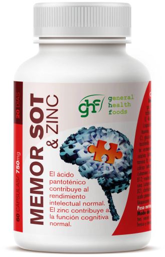 GHF Memor SOT&Zink 60 Capsules van 750 mg