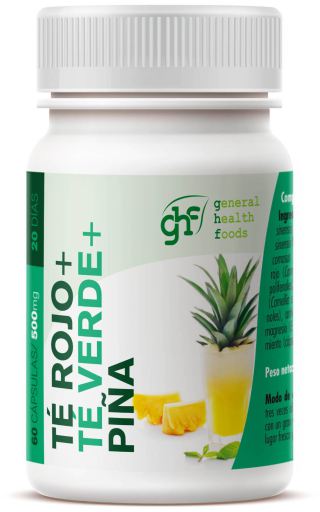 GHF Rode Thee + Groene Thee + Ananas 60 capsules 500 mg