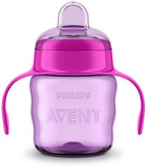 Kinderglas met roze zacht mondstuk 200 ml Kinderglas met roze zacht mondstuk 200 ml