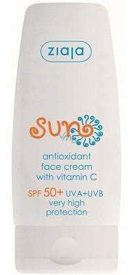 Ziaja SUN antioxidant gezichtscr&egrave;me SPF50+ met vitamine C 50 ml