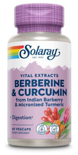Solaray Berberine & Curcumine 600 mg 60 plantaardige capsules