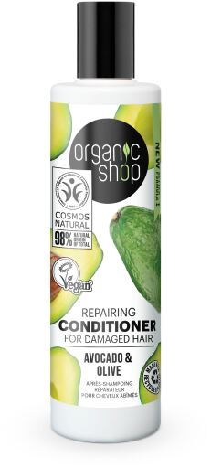 Organic Shop Reparatiebalsem met avocado en olijven voor beschadigd haar 280 ml