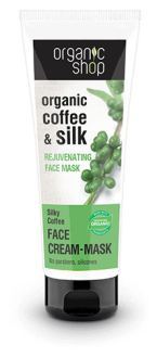 Verjongend gezichtsmasker van koffie en zijde