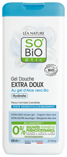 SO'BiO &eacute;tic Extra Milde Douchegel Biologische Alo&euml; Vera