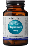 Viridian Hoogwaardige magnesium 300 mg 30 vegetarische capsules