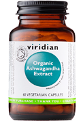 Viridian Ashwagandha Biologisch Extract 60 Vegetarische Capsules