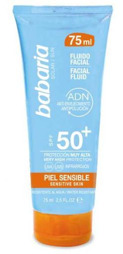 Babaria Gezichtsvloeistof Gevoelige Huid SPF50+ 75 ml