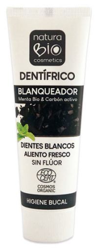 Organic Mint Whitening Tandpasta &amp; Actieve Kool zonder fluoride 75 ml