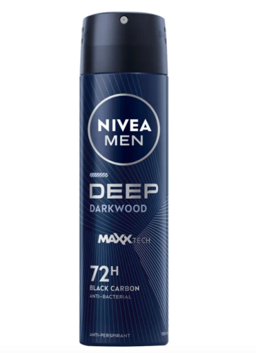 Nivea Heren Deep Darkwood Black Carbon Spray 150 ml
