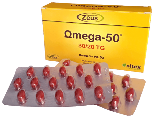 Suplementos Zeus Omega-50 30/20 Tg 120 Capsules