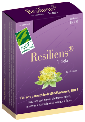100% Natural Resili&euml;ns Rodiola 40 Capsules