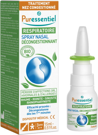 Puressentiel Decongestivum neusspray met BIO EO 15 ml
