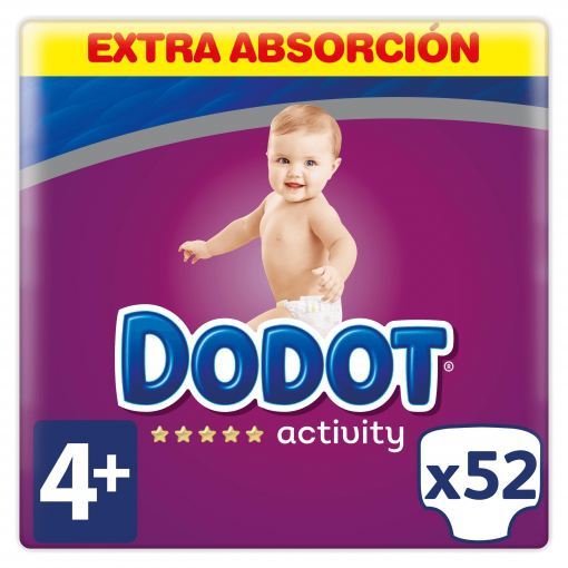 Dodot Activity Extra Luiers Maat 4 met 52 Stuks