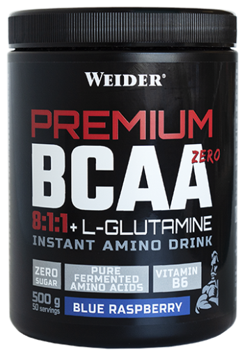 Weider Premium Bcaa 8:1:1 + Lglutamine Blauwe Framboos 500 gr