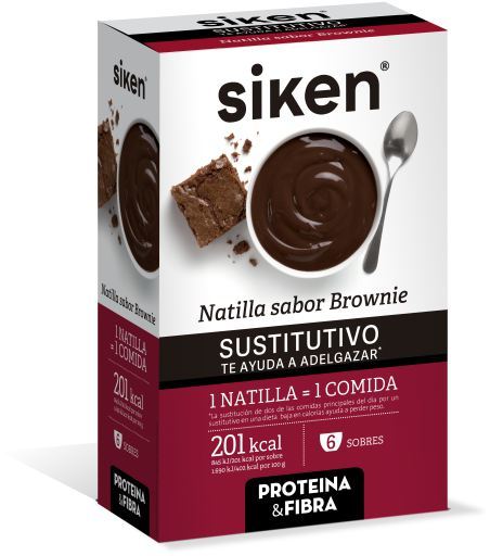 Siken Custardvervangers Brownie 6 zakjes
