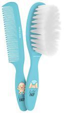 Borstel &amp; Kam voor Baby Blauw Set 2 st
