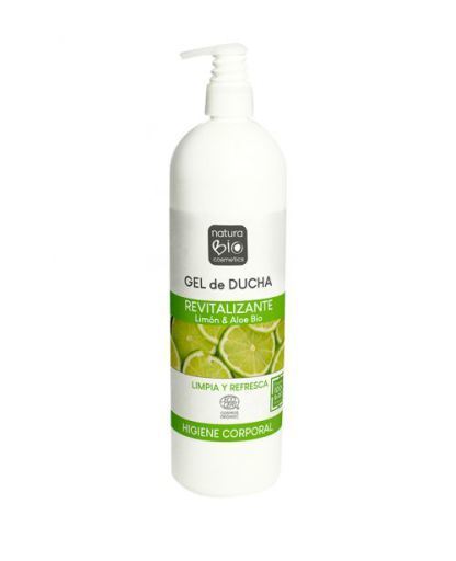 NaturaBIO Cosmetics Biologische citroen- en alo&euml;vera revitaliserende douchegel 740 ml