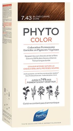Phyto Phytocolor Permanente Kleuring 7.43 Goud Koper Blond