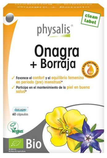 Physalis Biologische Teunisbloem+Borage 60 capsules