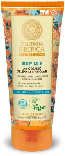 Natura Siberica Body Milk met Biologische Duindoorn Hydrolaat 200 ml