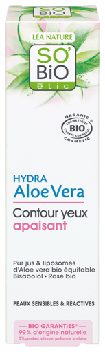 SO'BiO &eacute;tic Bisabolol & Alo&euml; Vera Organische Verzachtende Oogcontour 15 ml
