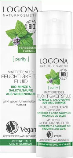 Logona Munt & Salicylzuur Matterende Hydraterende Fluid 30 ml