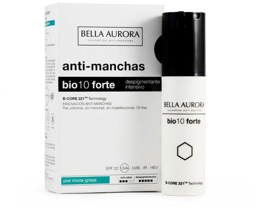 Bella Aurora Bio10 Forte Behandeling tegen Donkere Vlekken Gecombineerde Vette Huid SPF 20 30 ml
