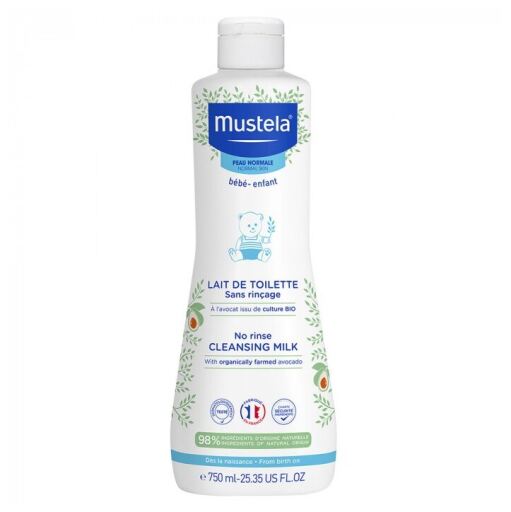 Mustela Reinigingsmelk zonder spoelen met avocado 750 ml