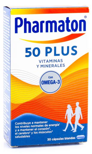 Pharmaton Vitaminen en mineralen 50 plus 30 capsules