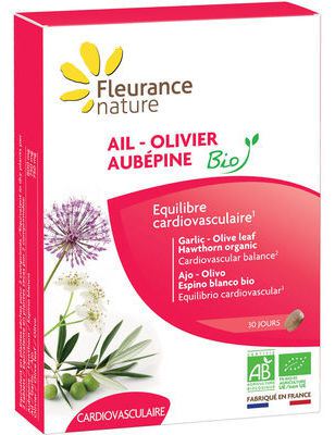 Fleurance Nature Biologische Witte Meidoorn Olijf Knoflook 60 tabletten