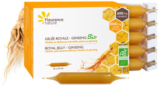 Fleurance Nature Royal Jelly Ginseng Bio 10 ampullen