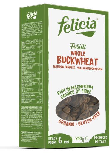 Felicia Bio Volkoren Saraceno Fusilli Pasta 250 gr