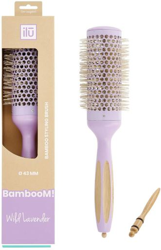 Tools For Beauty Ronde Bamboe Borstel 43mm Wilde Lavendel