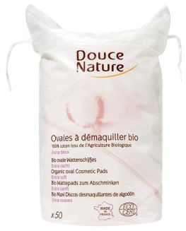 Douce Nature Ovale katoenen make-up remover schijven 50 stuks
