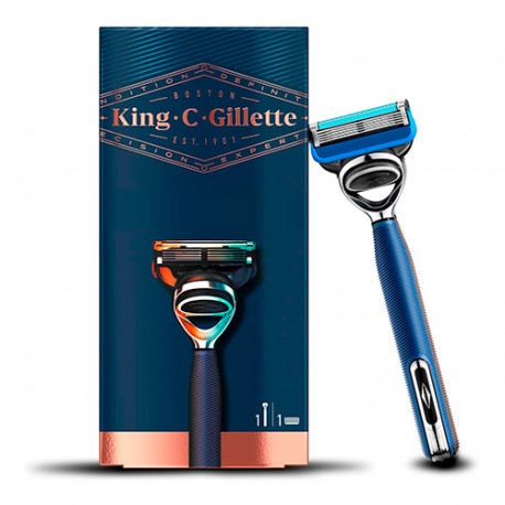 Gillette King Razor Edge Scheerapparaat+Navulling